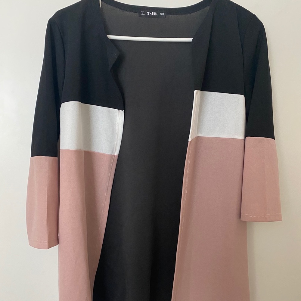 Black, White, & Pink Blazer